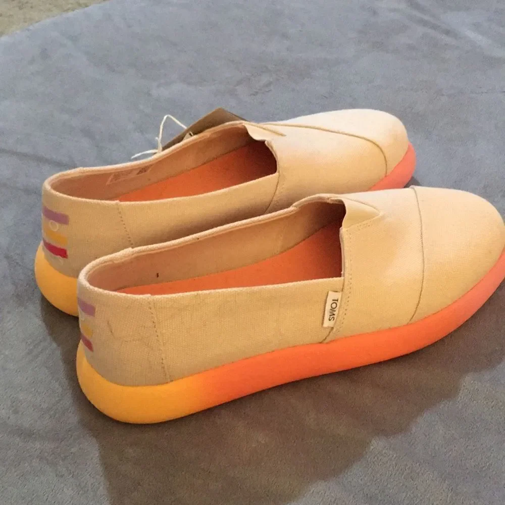 TOMS NATURAL, OMBRE CHUNKY SOLE SLIP ONS